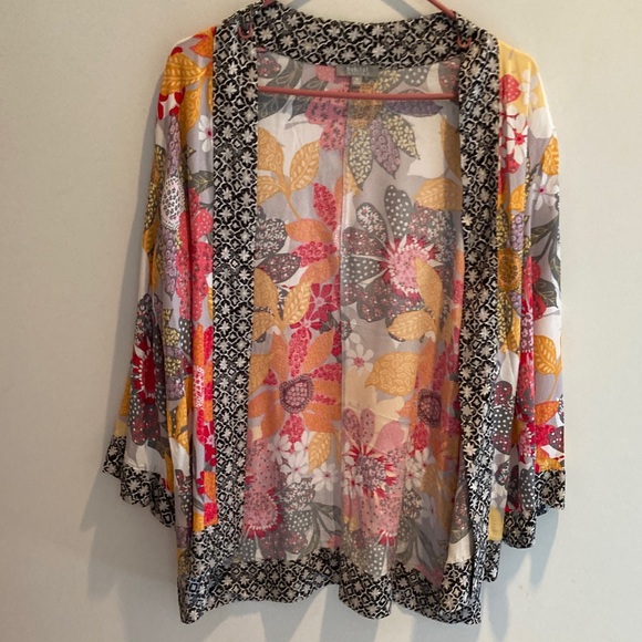 Habitat Multicolor Floral Kimono top jacket - Picture 1 of 5
